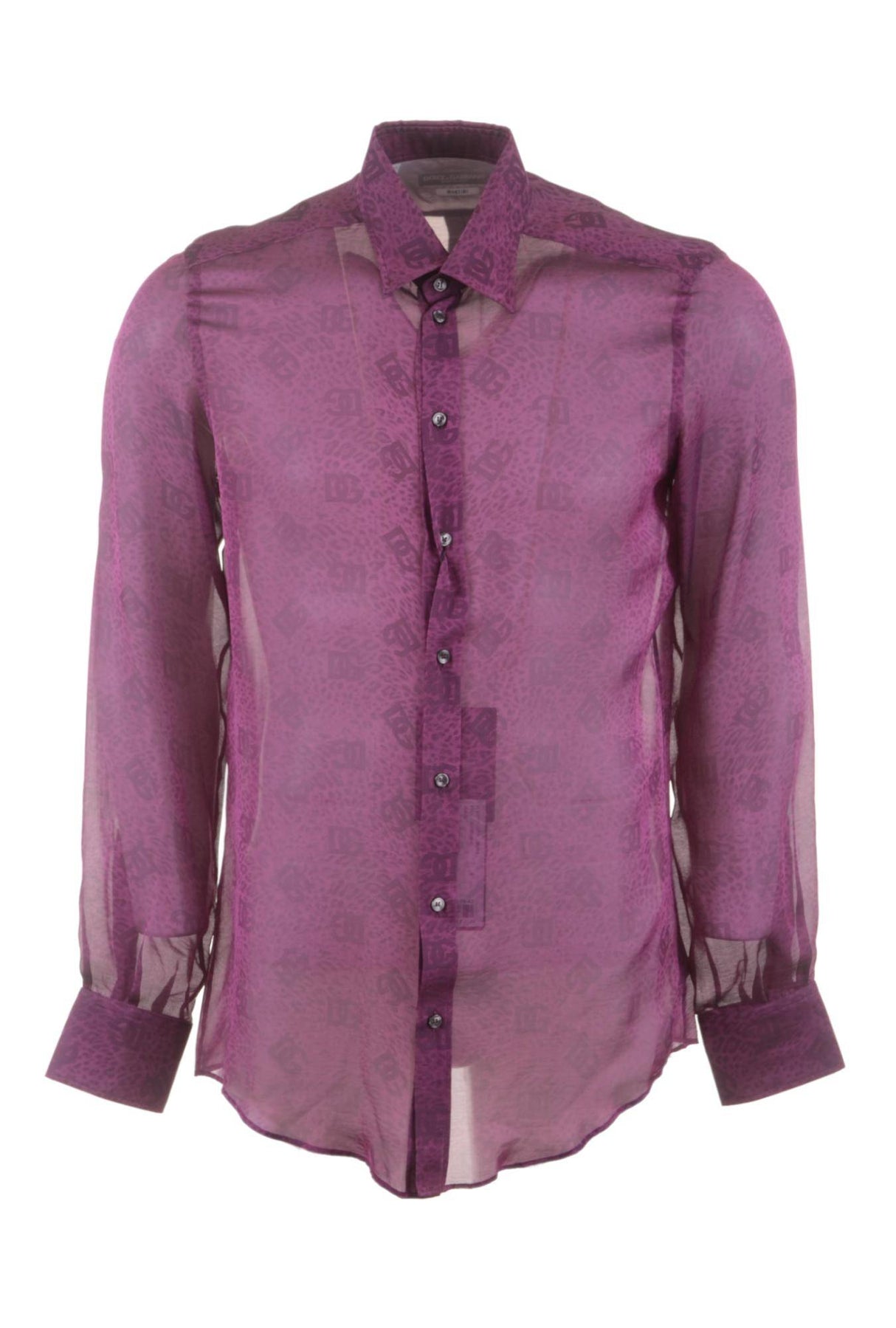 Dolce & Gabbana Men Animal Print Long Sleeve Shirt