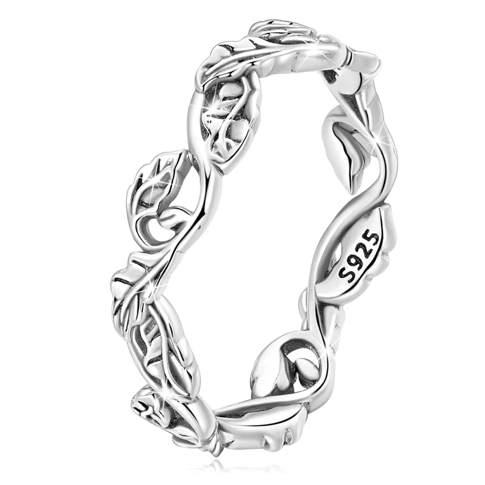 Solid 925 Sterling Silver Entwined Garden Ring