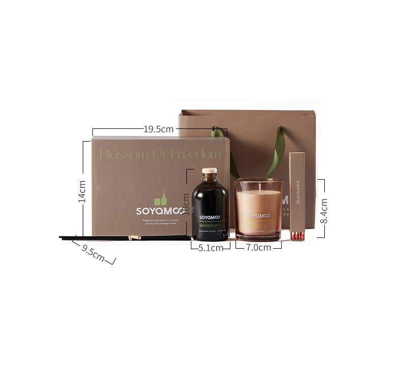 Zen Wood & Tea Earth Collection Brown Glass 4-Piece Set