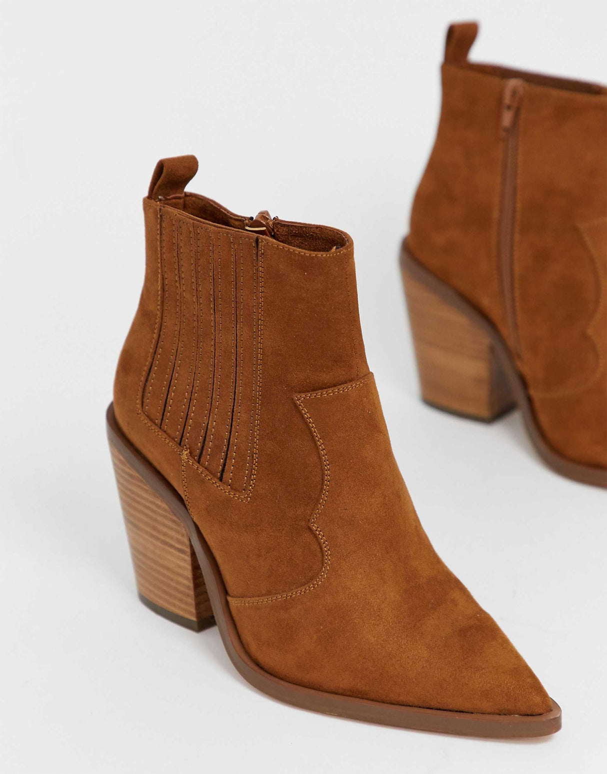 Asos Design Wide Fit Elliot Western Ankle Boots