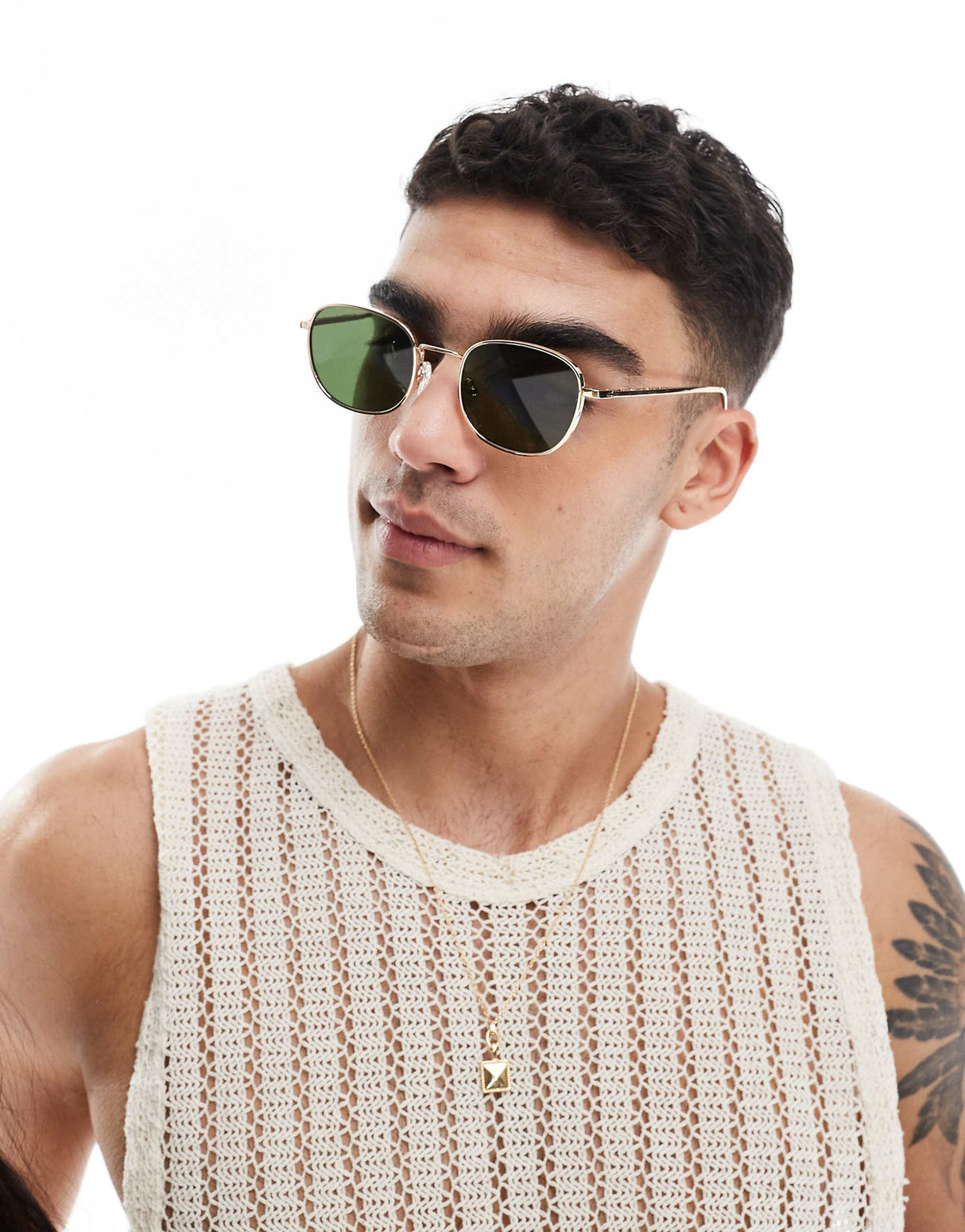 A.Kjaerbede Round Sunglasses In Gold