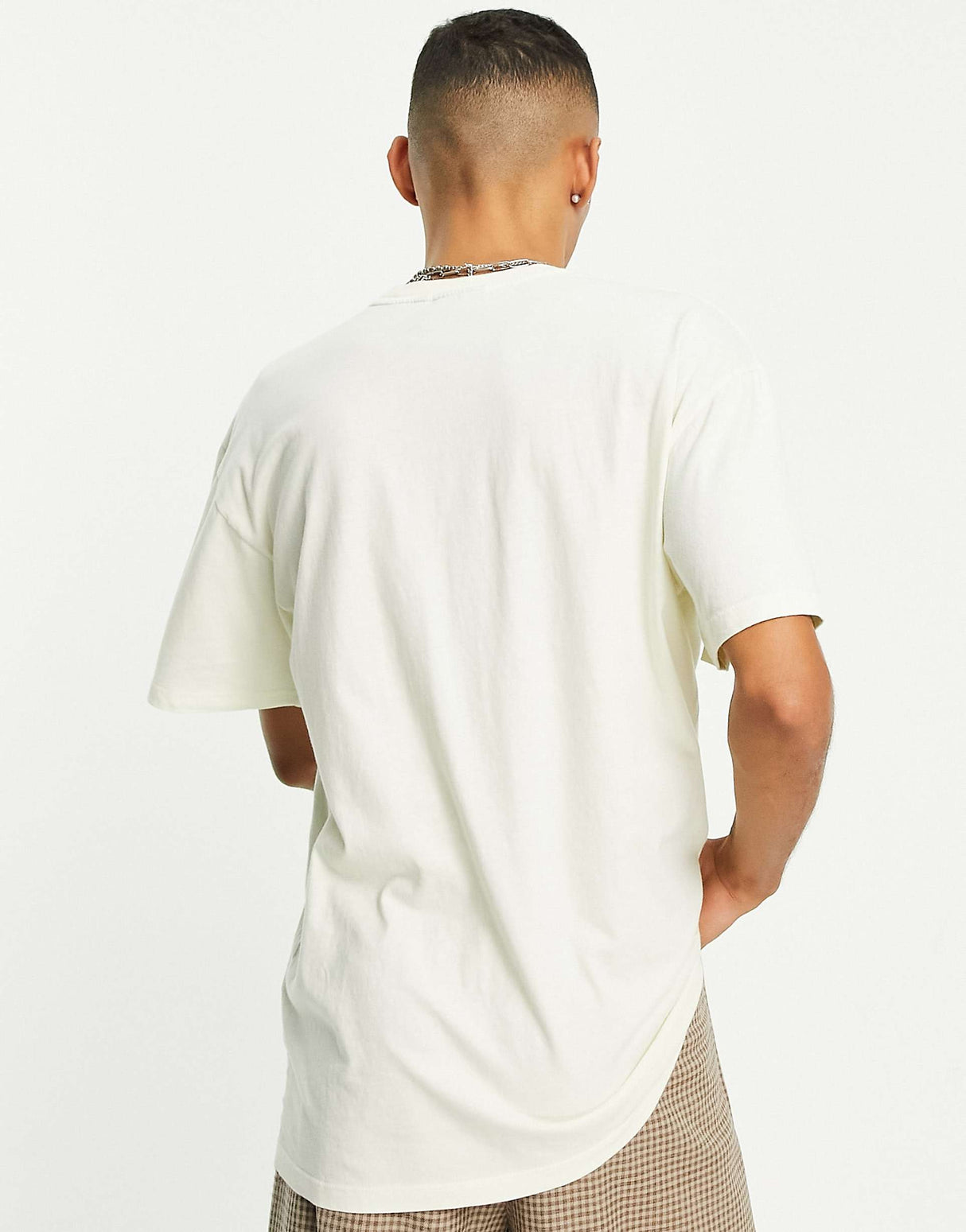 Reclaimed Vintage Inspired Oversized Overdye T-Shirt In White