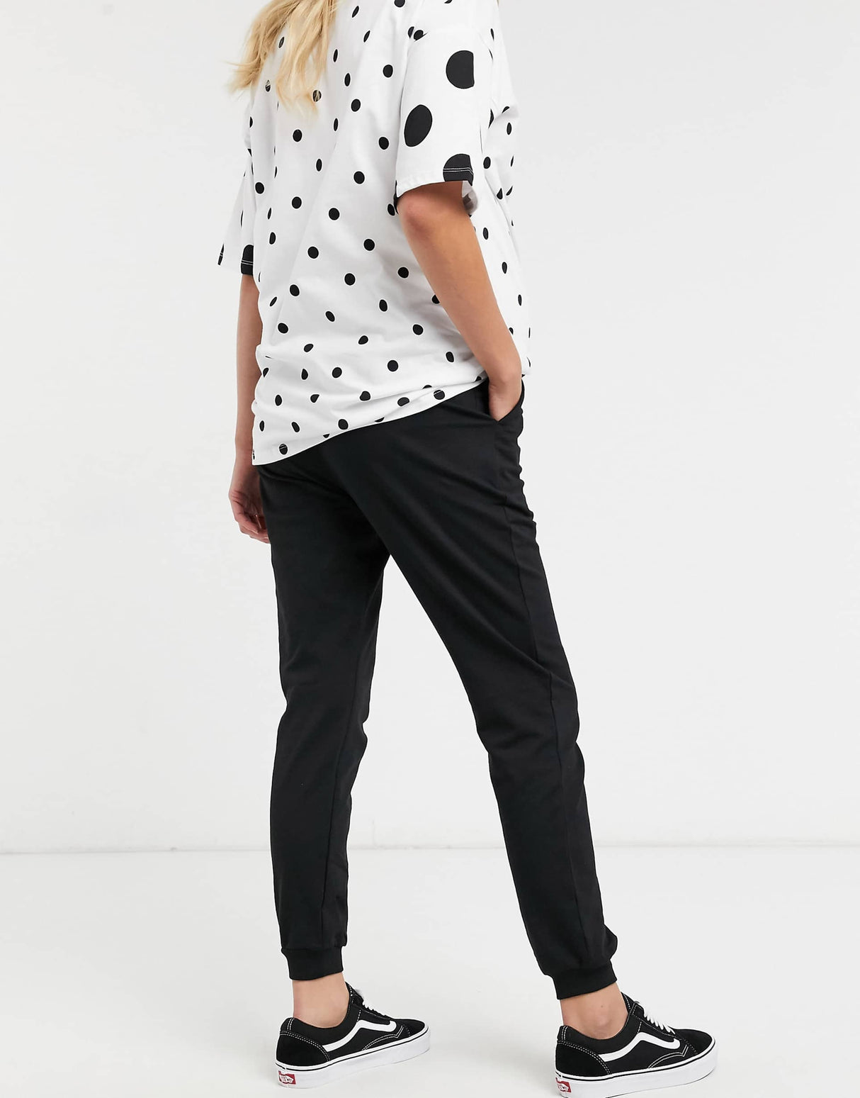 Asos Design Maternity Under The Bump Basic Slim Jogger In Stone