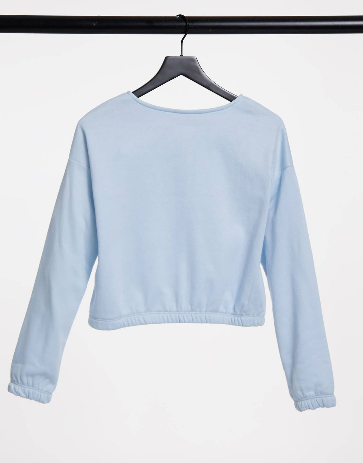 Asos Design Lounge Co-Ord Cropped Sweat With Zip In Blue