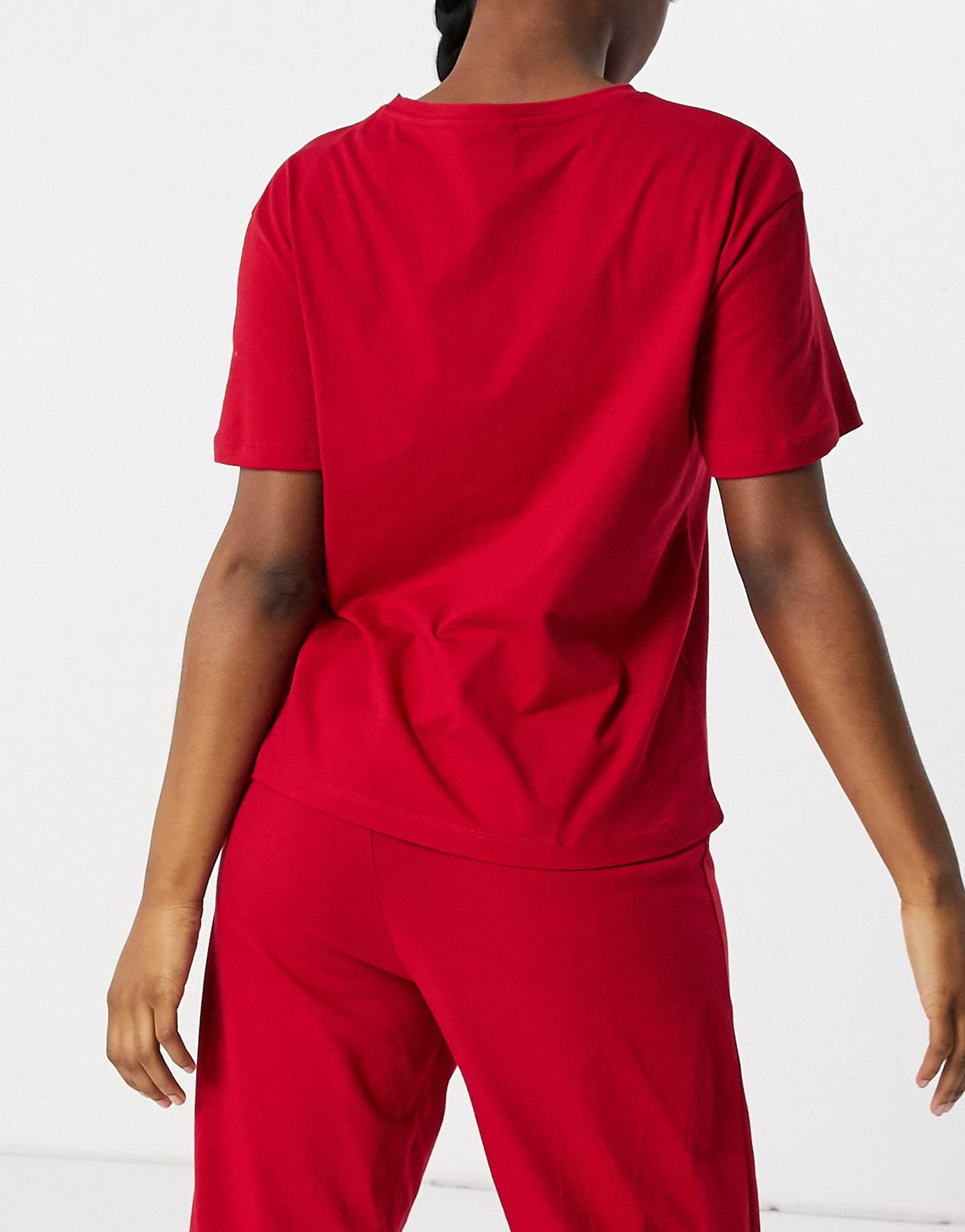 Asos Design Mix & Match Jersey Pyjama Tee In Red