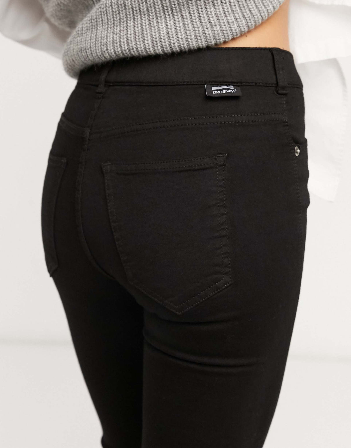Dr Denim Macy Flare Jeans In Black
