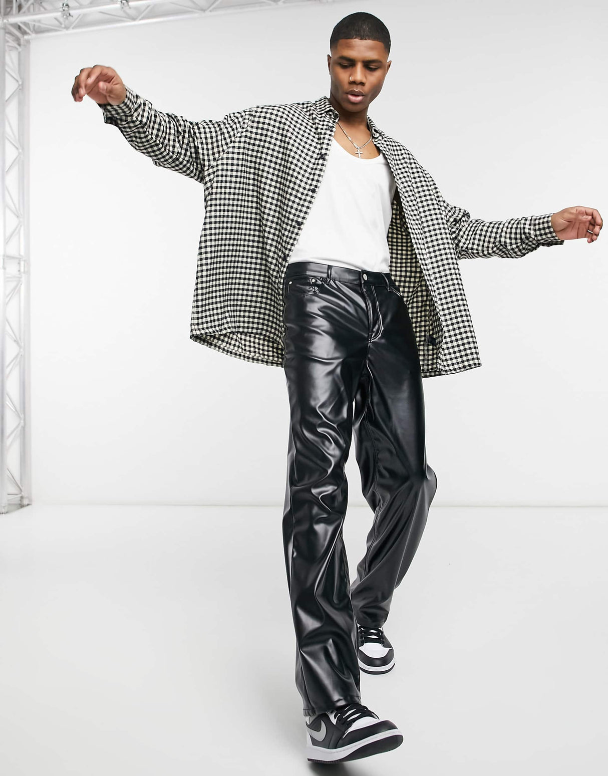 Asos Design Super Oversized Check Shirt In Gingham