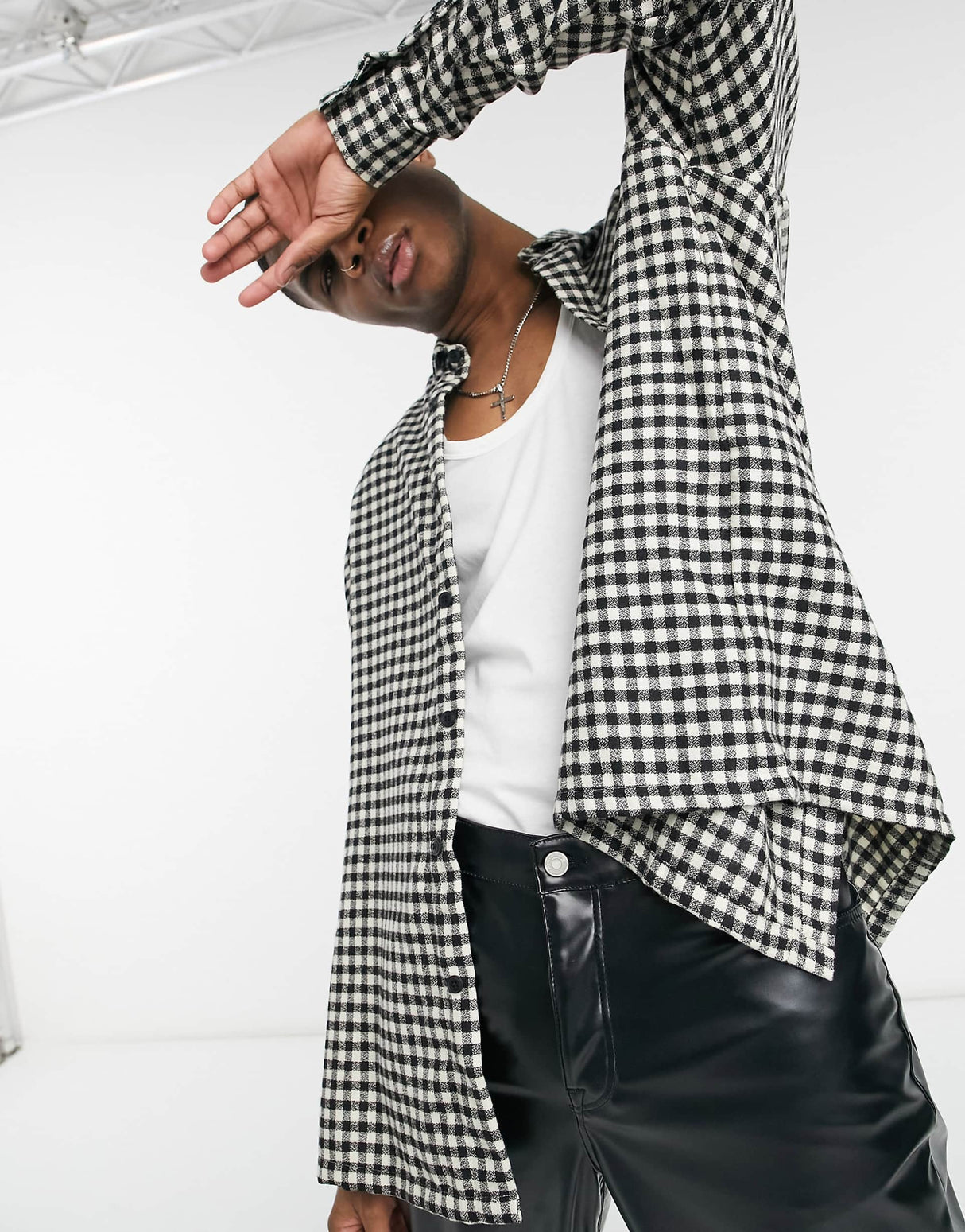Asos Design Super Oversized Check Shirt In Gingham