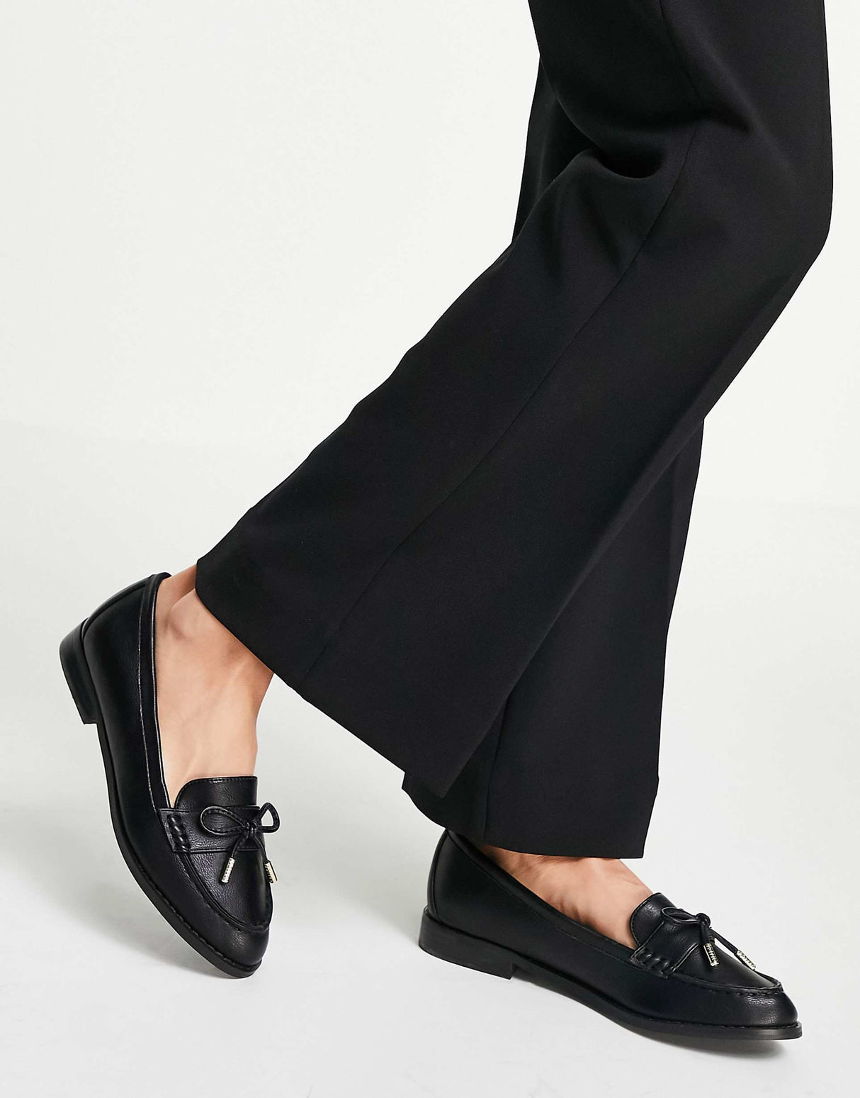 Office Flattered Loafer Flat Shoes In Black