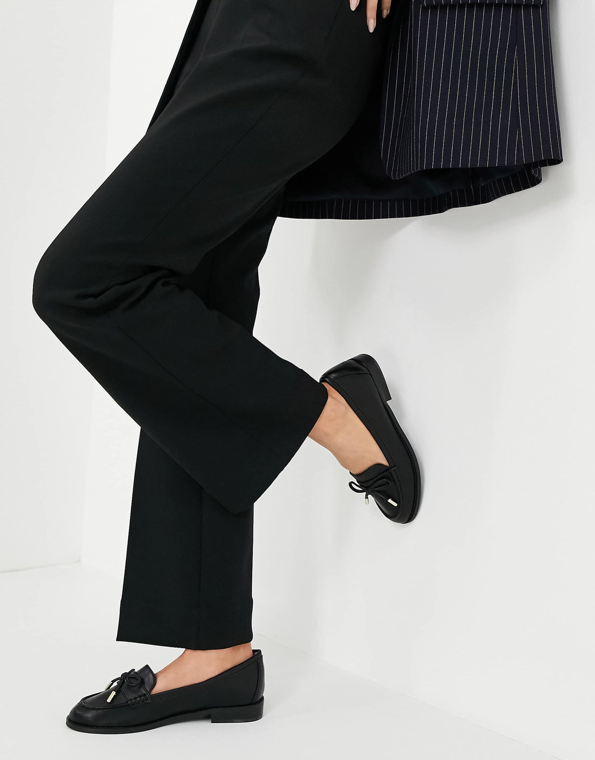 Office Flattered Loafer Flat Shoes In Black