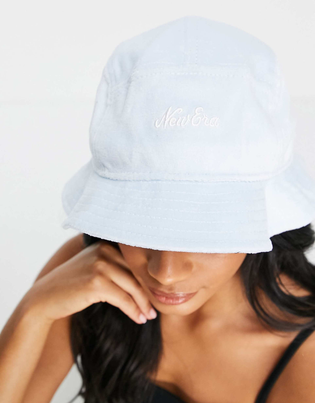 New Era Exclusive Bucket Hat In Blue Towelling