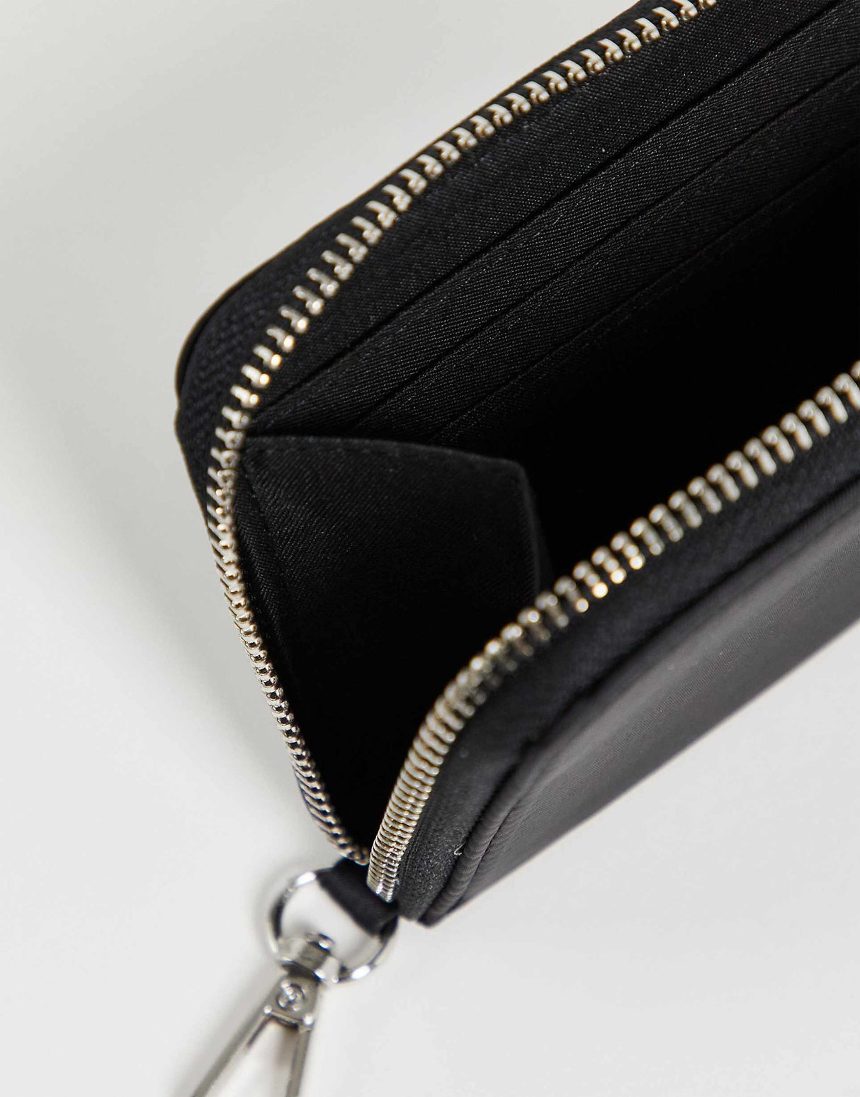 ASOS DESIGN nylon card pouch in black - BLACK - BLACK
