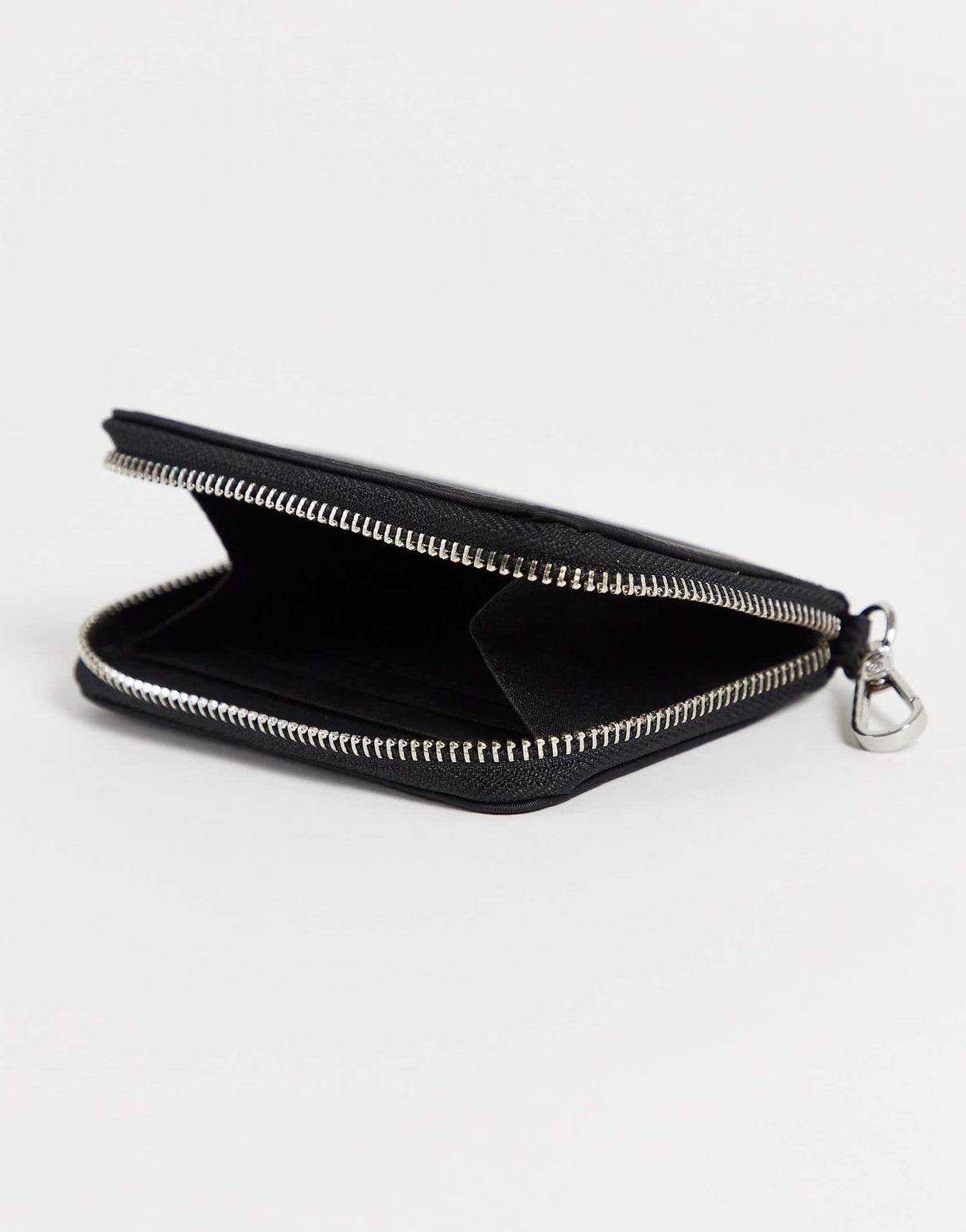 ASOS DESIGN nylon card pouch in black - BLACK - BLACK