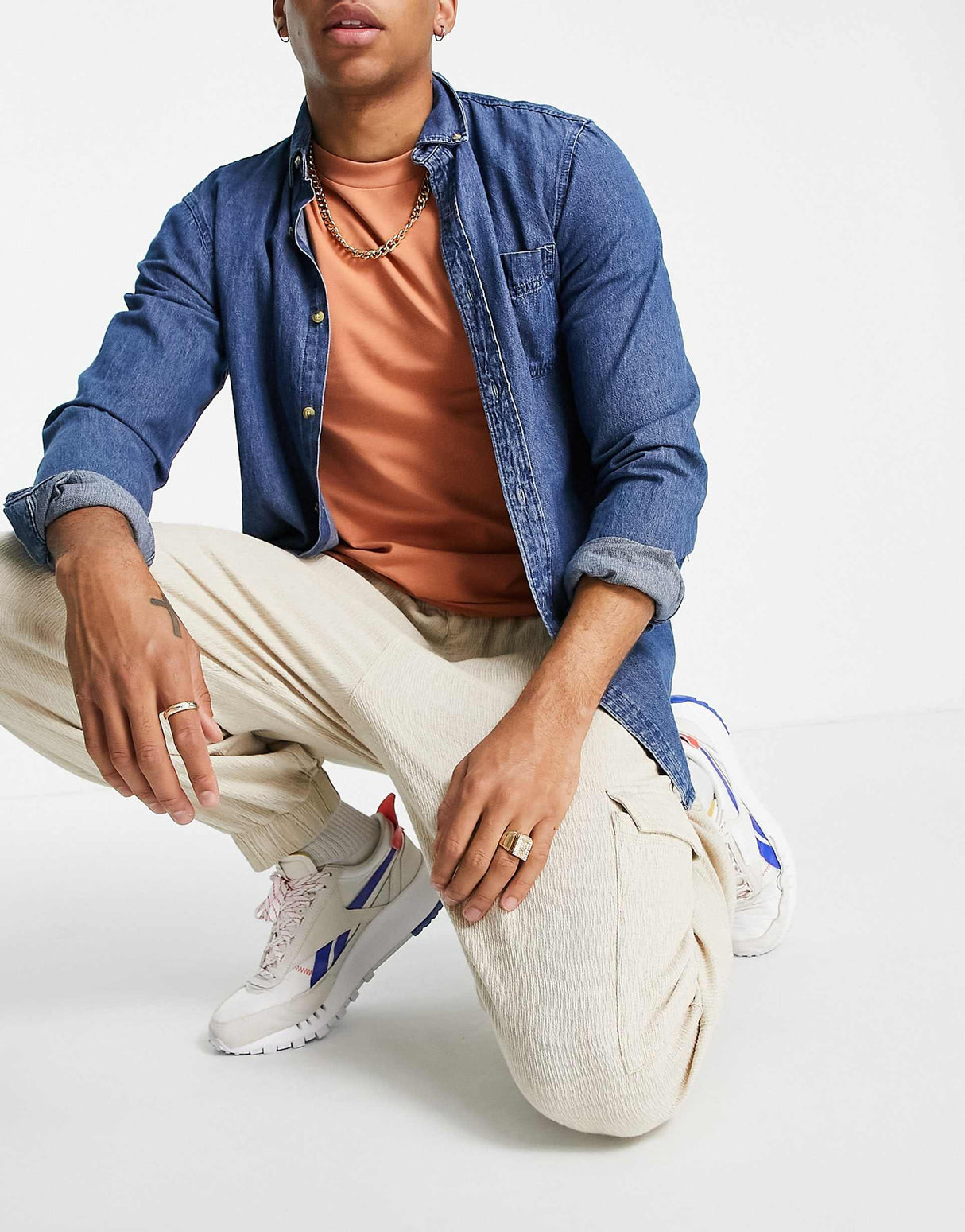 Asos Design Oversized Tapered Trousers With Cargo Pockets In Beige Texture