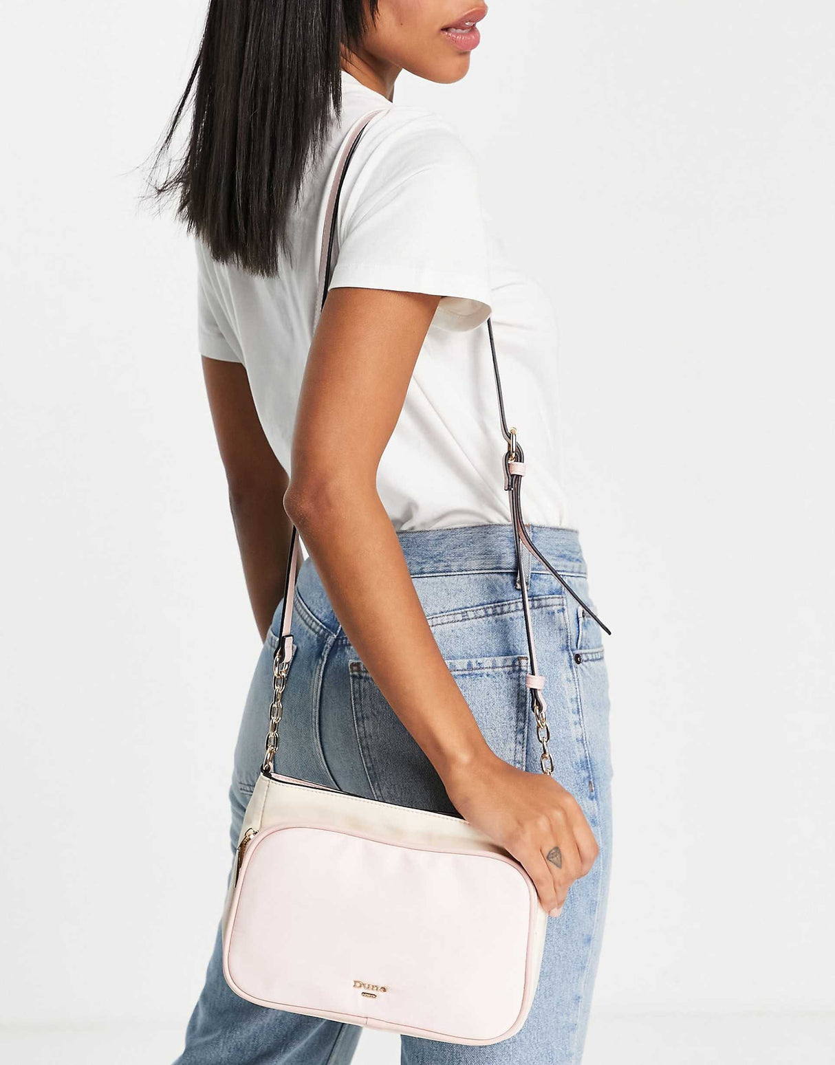 Dune Nylon Crossbody Bag In Black