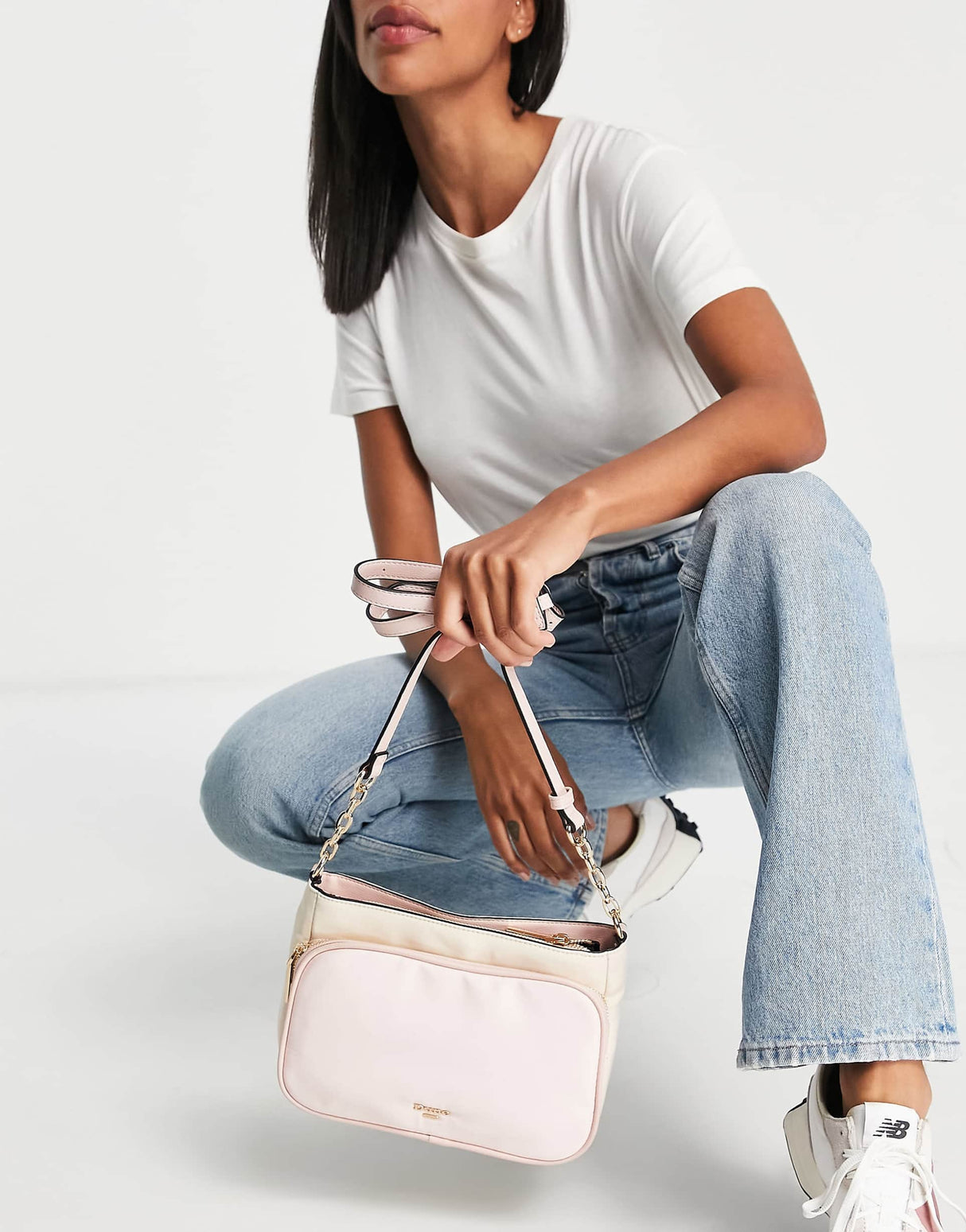 Dune Nylon Crossbody Bag In Black
