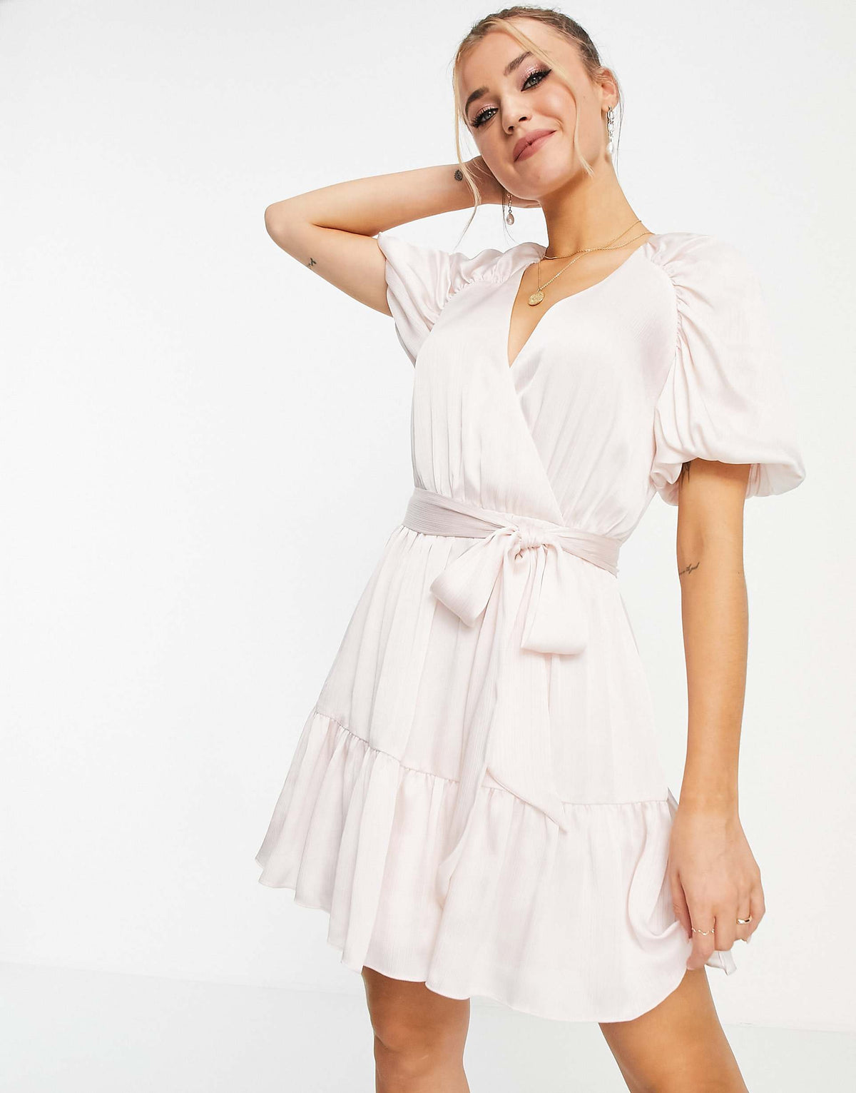 Ted Baker Lloueese Puff Sleeve Mini Dress