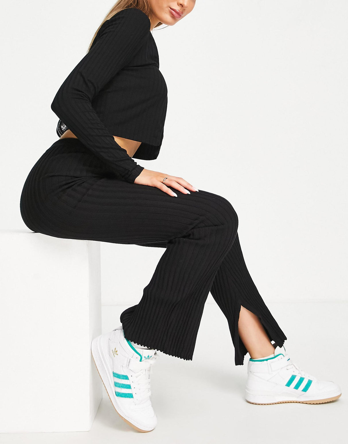 Cotton:On Rib Jogger In Black
