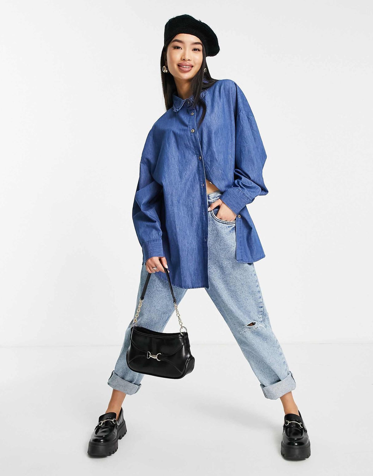 Cotton:On Dad Shirt In Denim Blue
