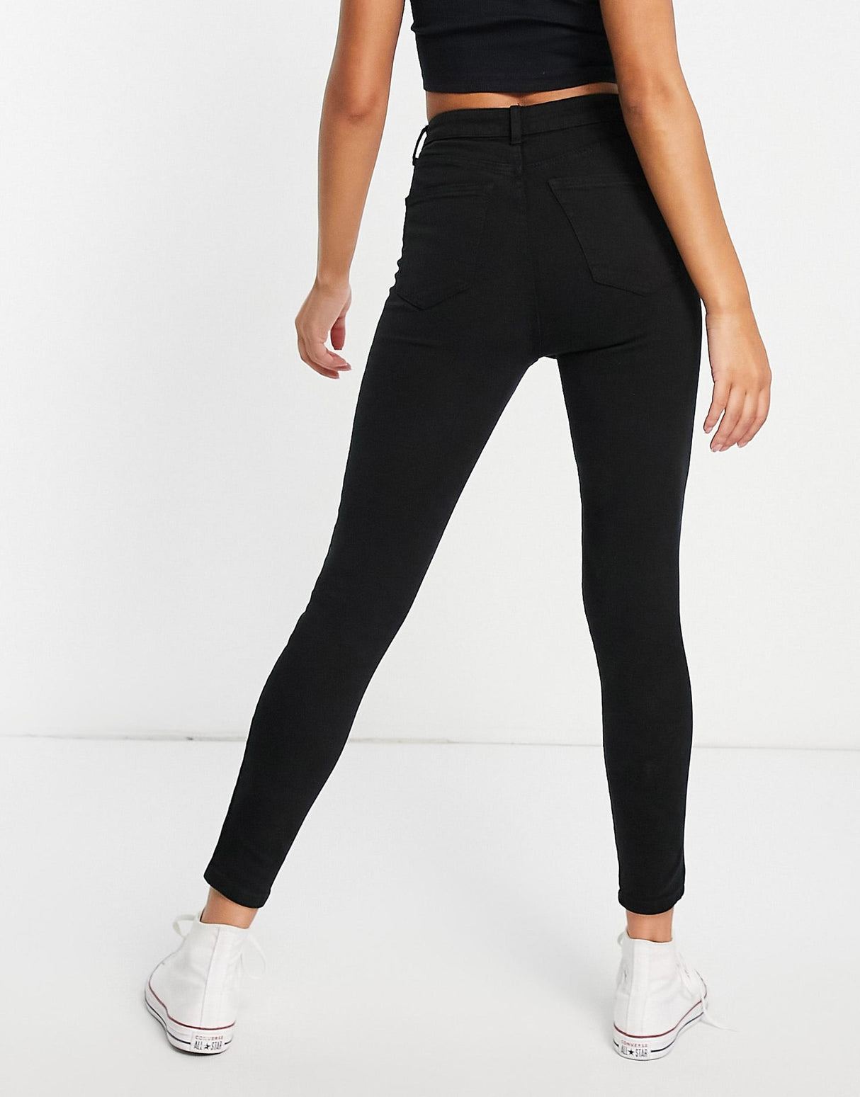 Cotton:On High Waist Skinny Jean In Black