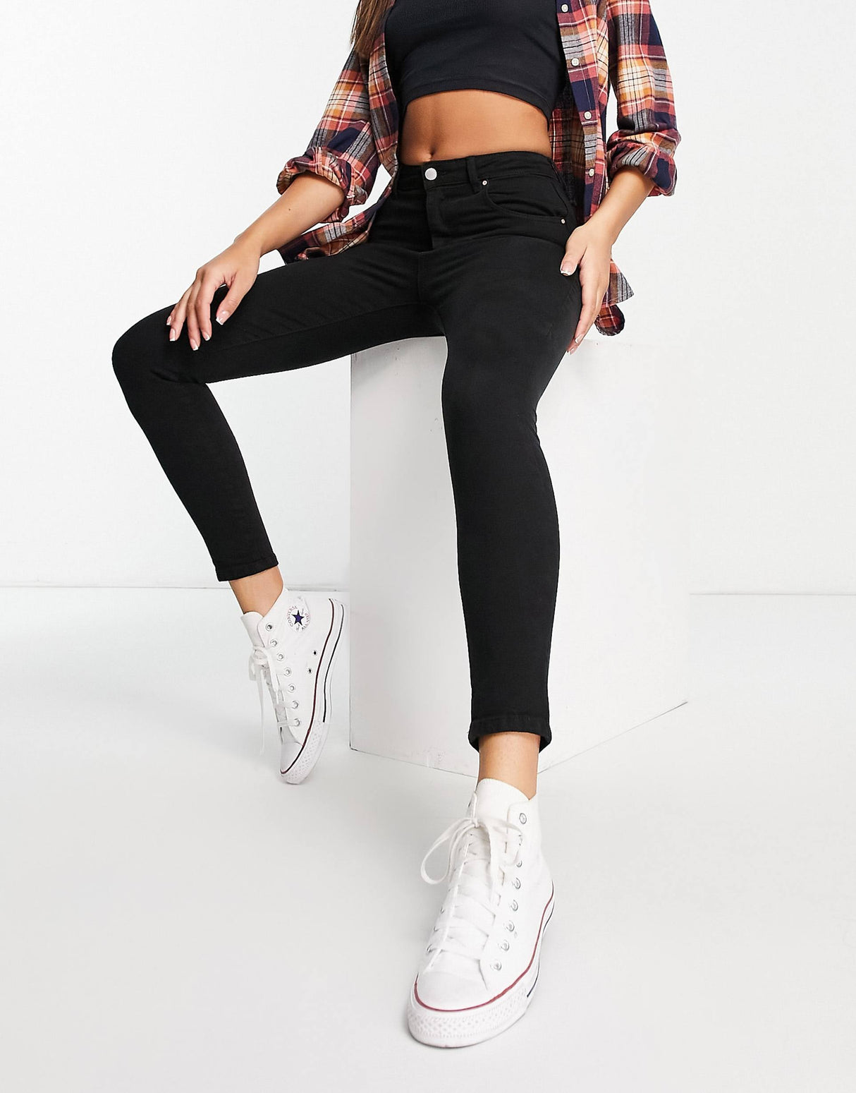 Cotton:On High Waist Skinny Jean In Black
