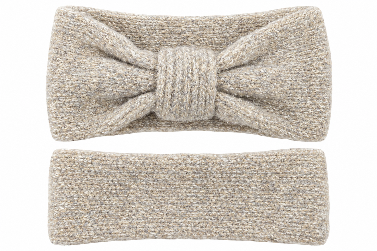 Asos Design Mixed Knit Headband In Grey