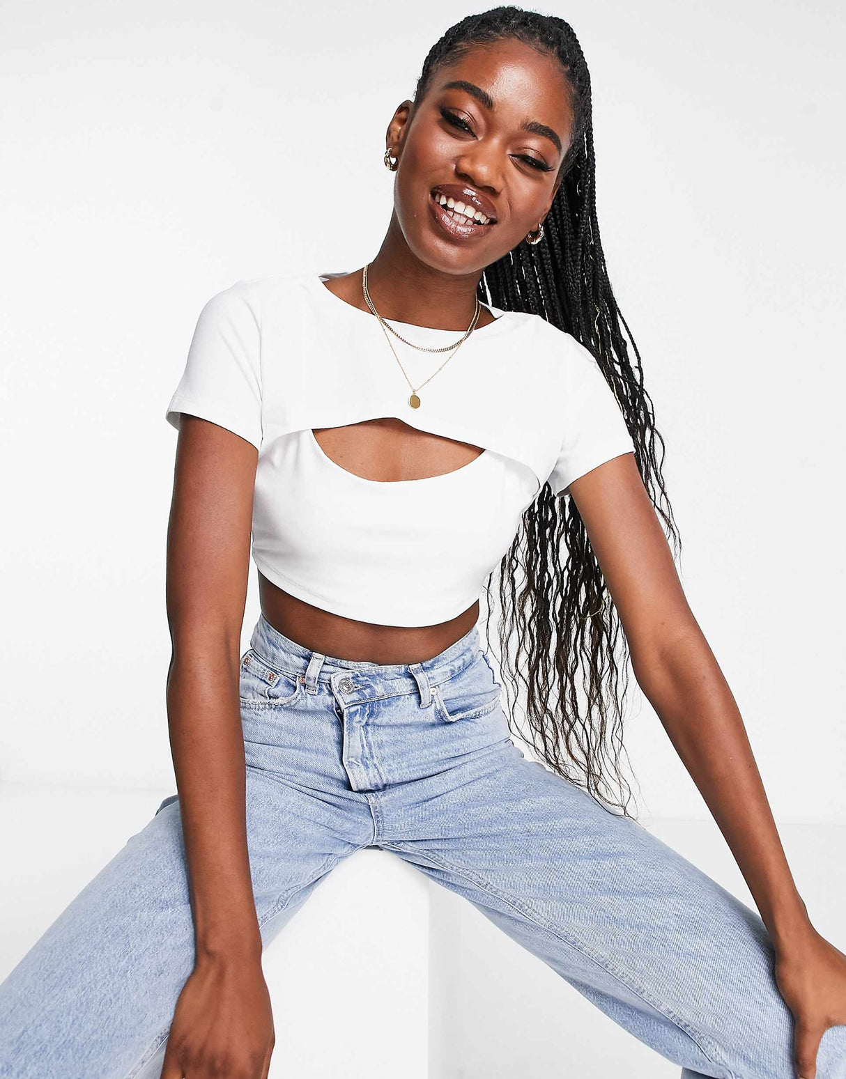 Wednesday'S Girl Cami Layered Crop Top