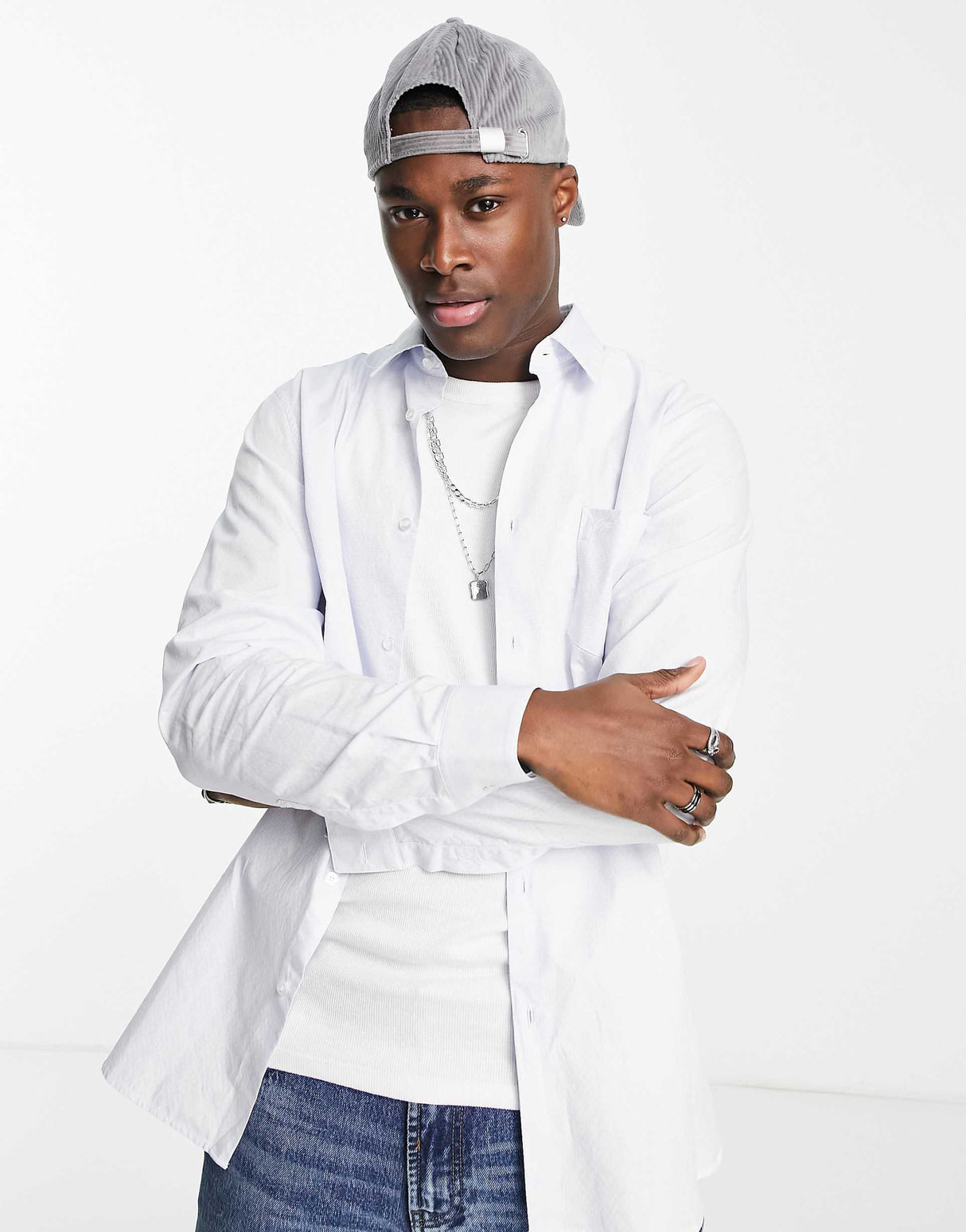 Lacoste Pocket Long Sleeve Shirt In White