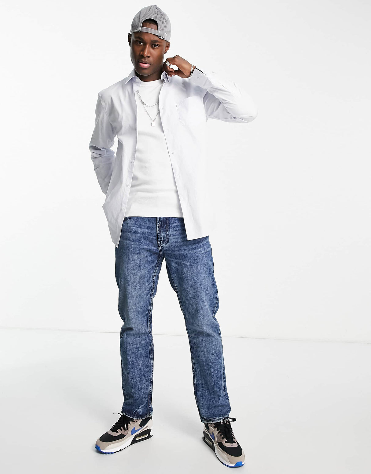 Lacoste Pocket Long Sleeve Shirt In White
