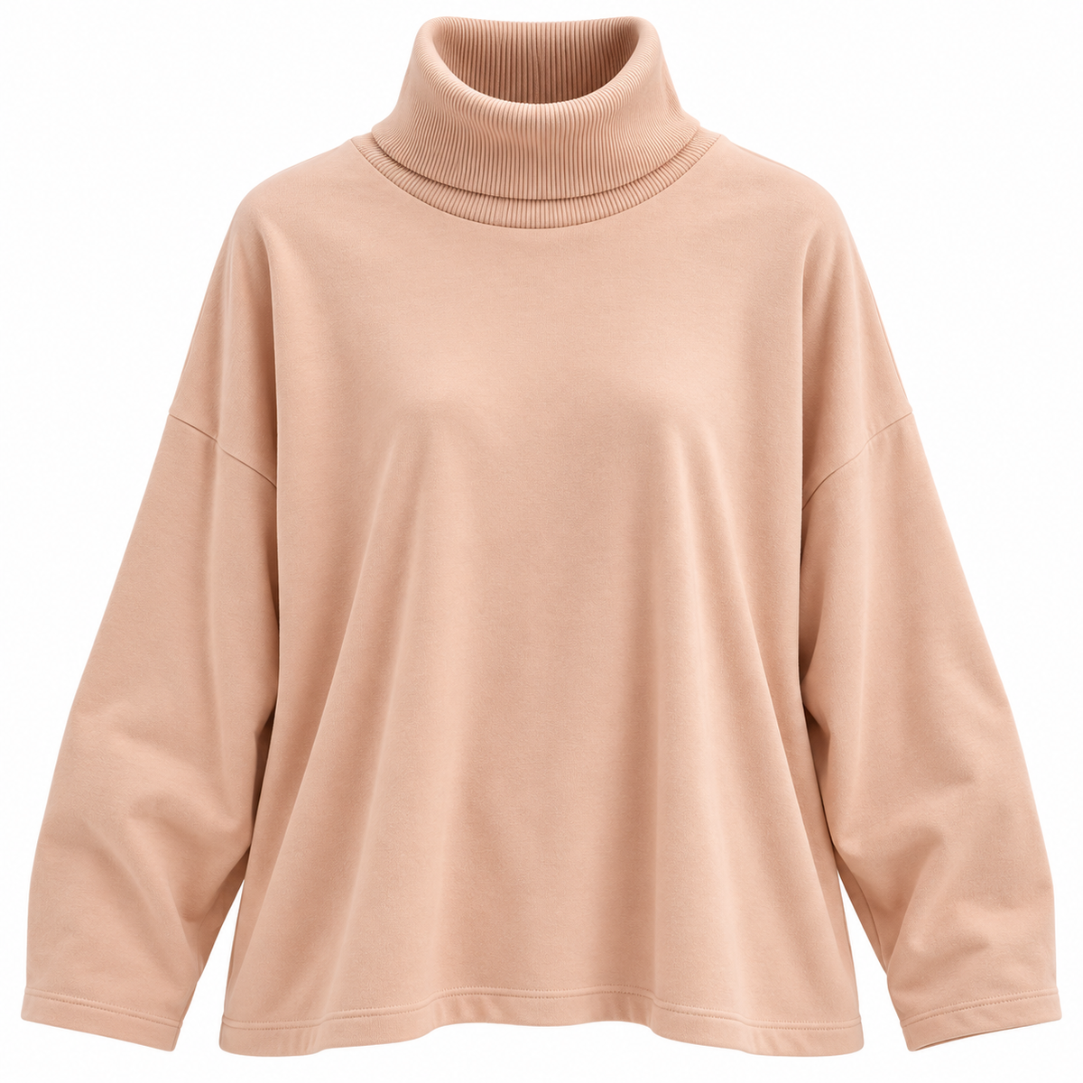 Asos Design Co-Ord Extreme Oversized Turtle Neck Sweatshirt In Beige
