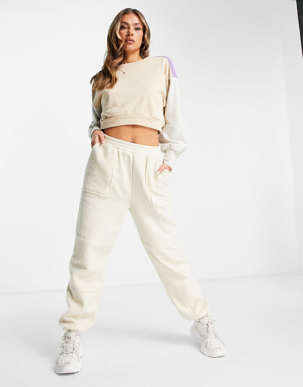 Steve Madden Sweatshirt In Beige Combination