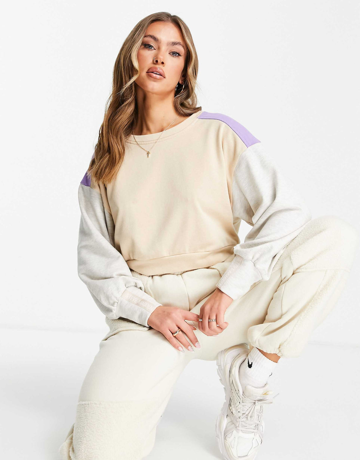 Steve Madden Sweatshirt In Beige Combination