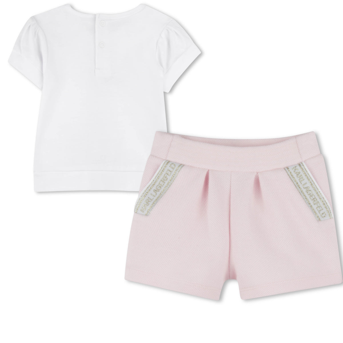 Karl Lagerfeld Girls So Cute D2 T-Shirt+Shorts - Pink
