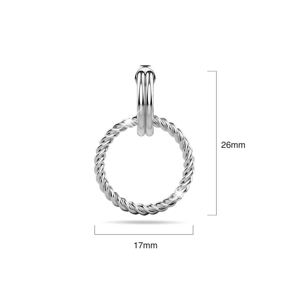 Bullion Gold Exquisite Round White Gold Drop Earrings