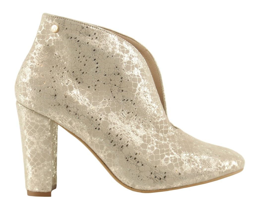 Bosccolo Womens Boots - Silver Plated Beige