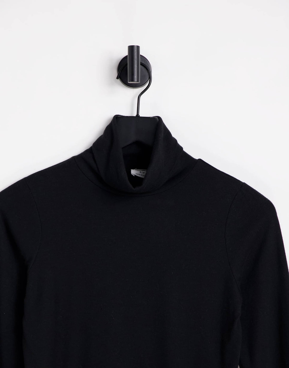 Cotton:On Long Sleeve Roll Neck Top In Black