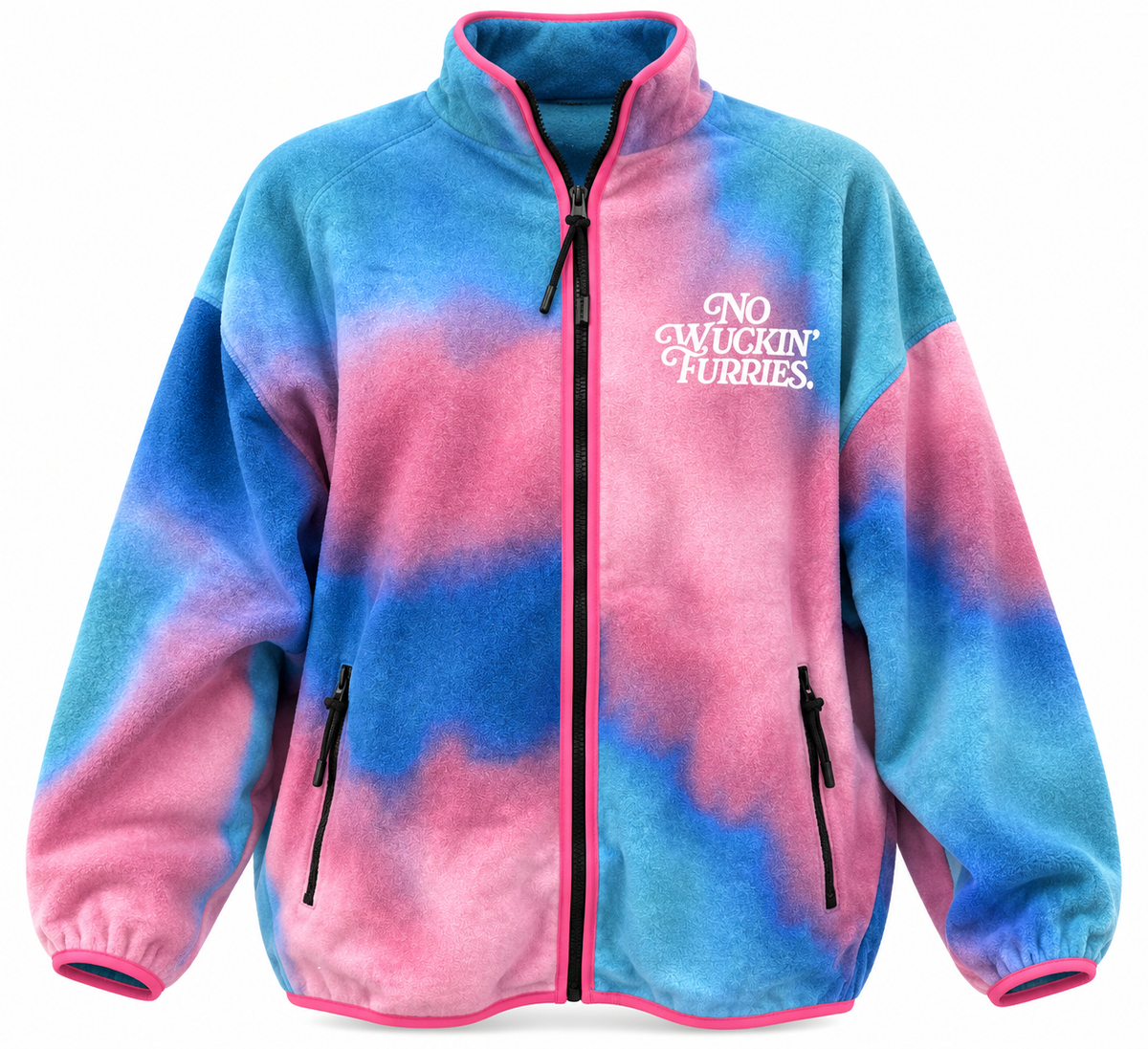 Asos Design Co-Ord Oversized Polar Fleece Track Jacket In Abstract Print With Embroidery