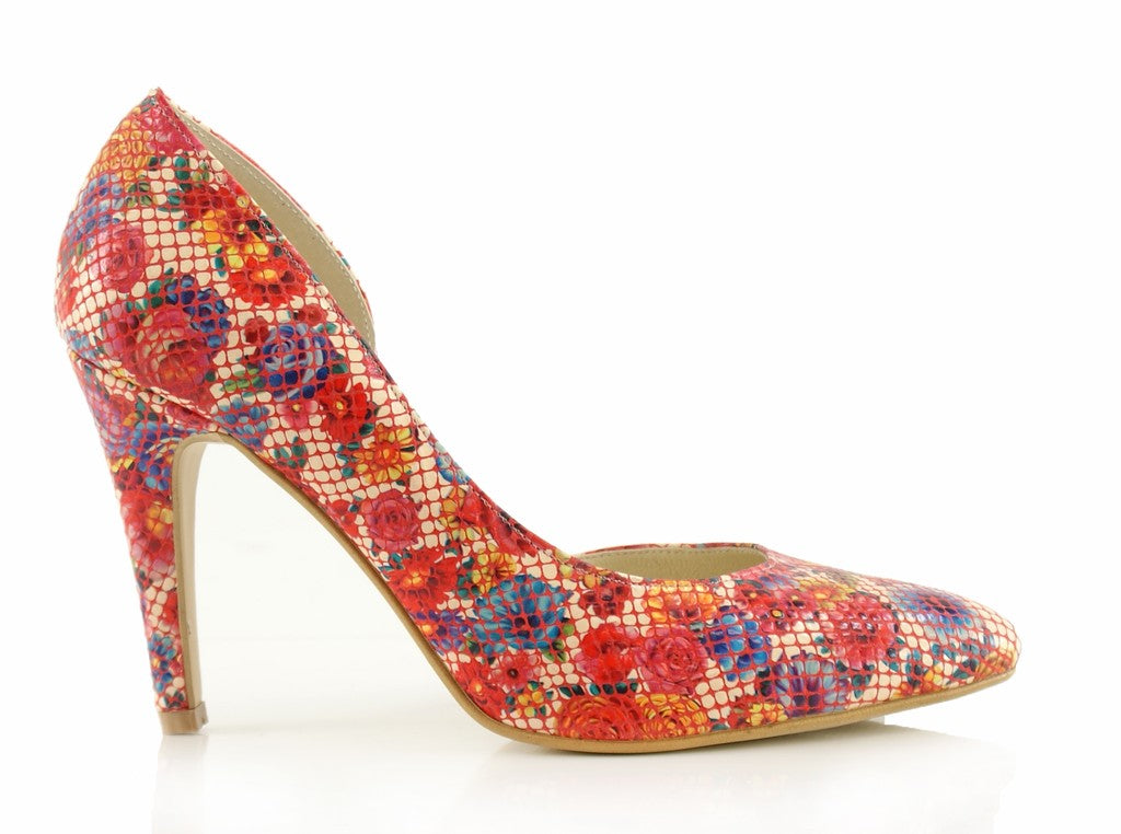 Bosccolo Womens Spike Heels - Flower Multicolour