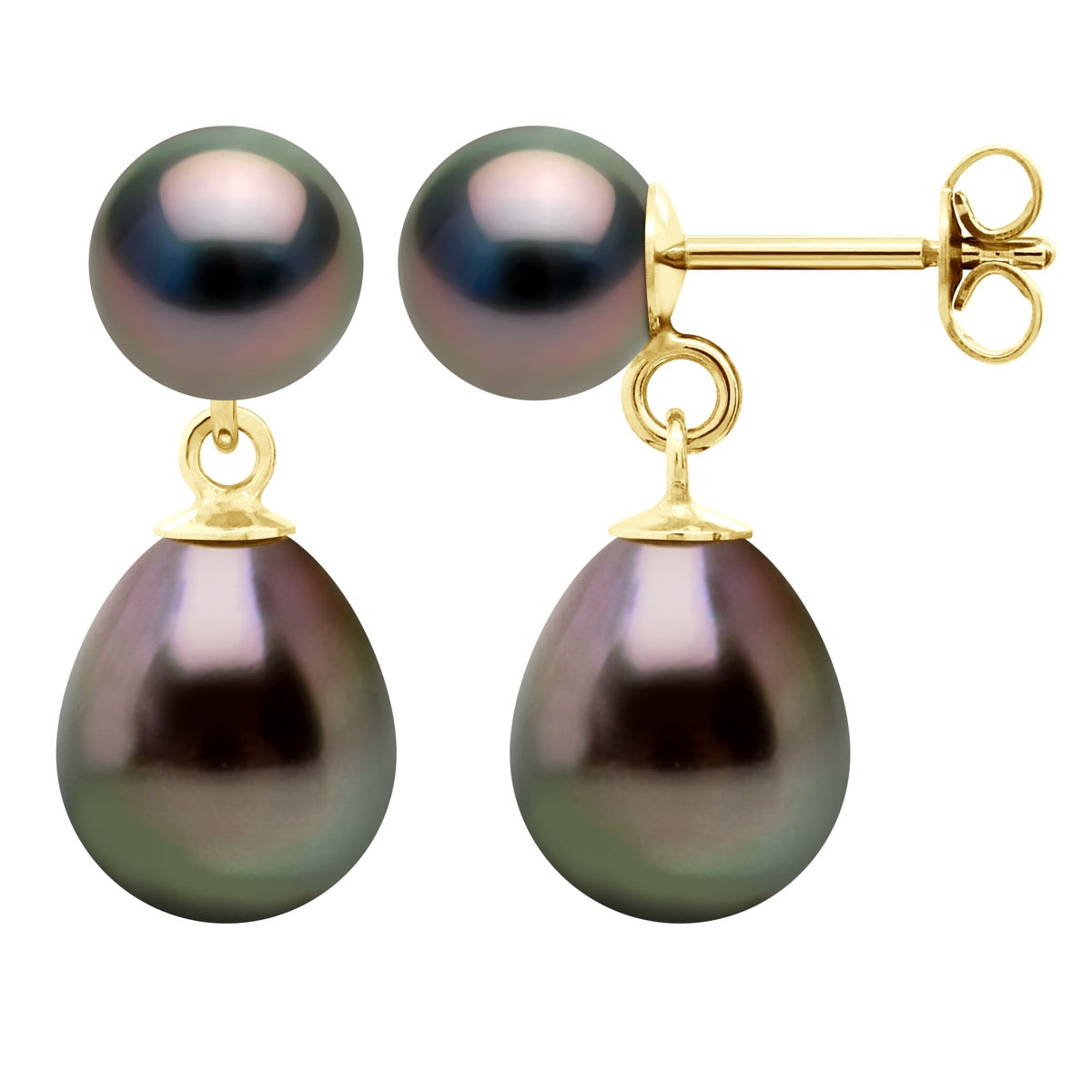 Double Earrings - Longueur 42 cm