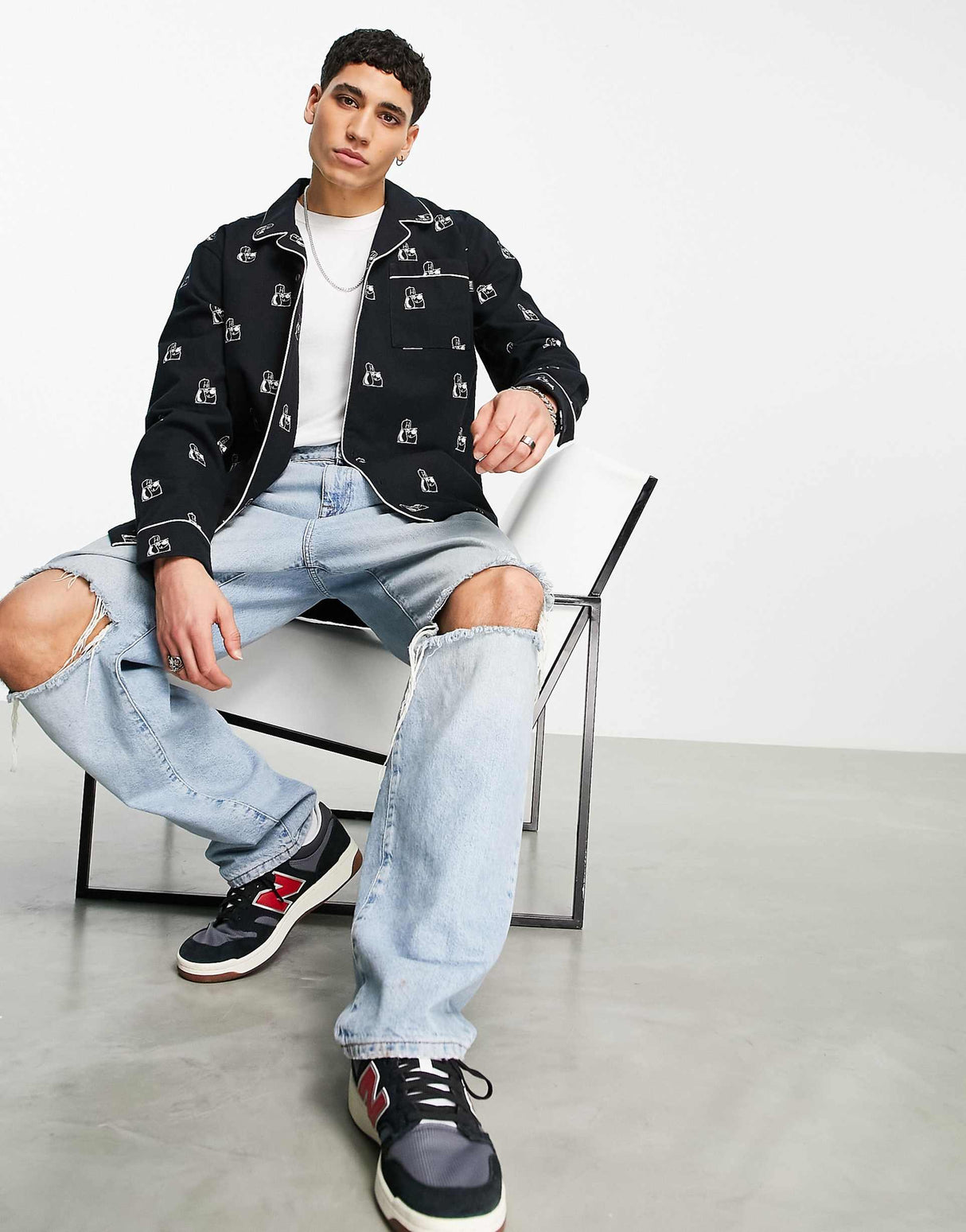 Huf Remio Print Shirt In Black