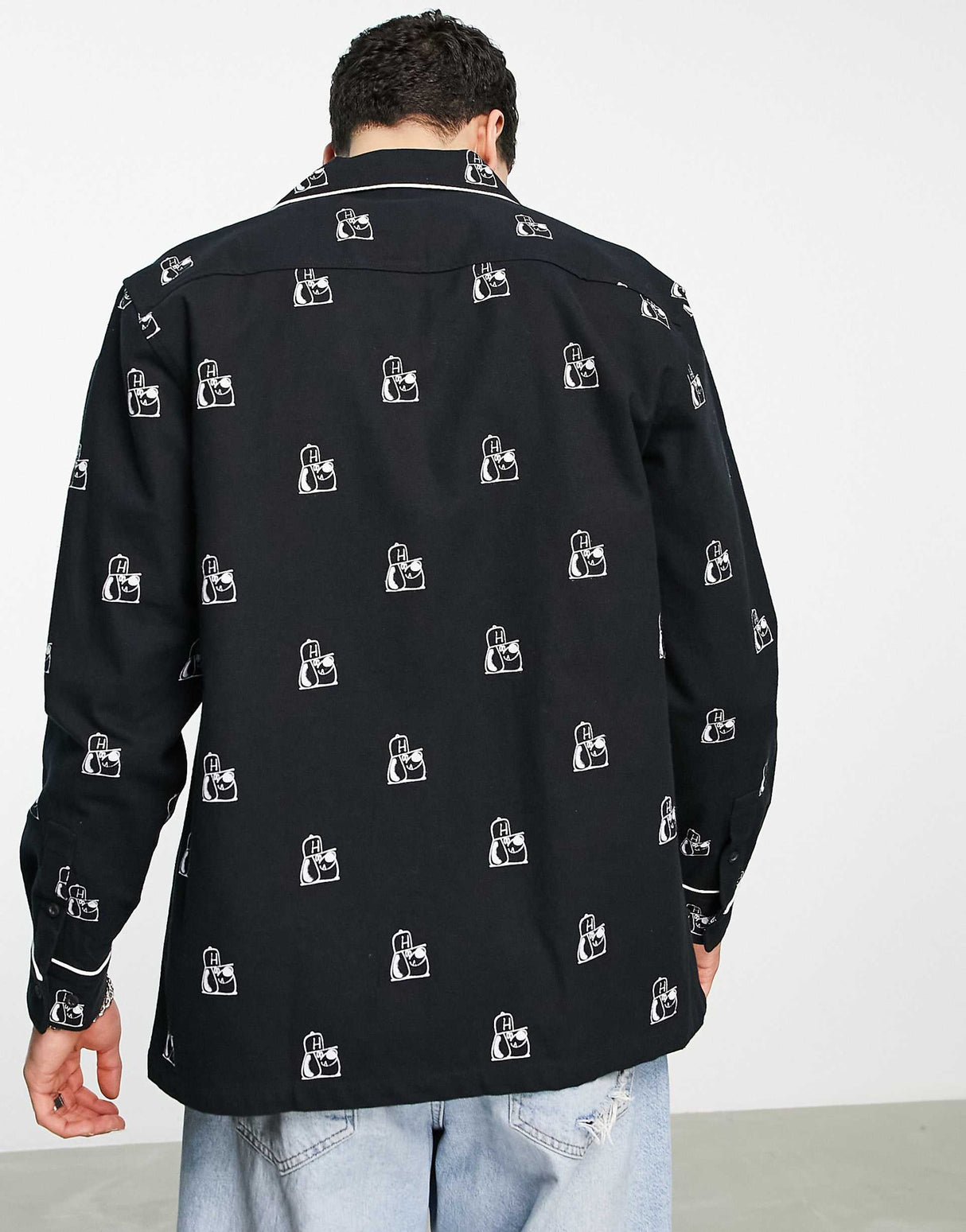 Huf Remio Print Shirt In Black