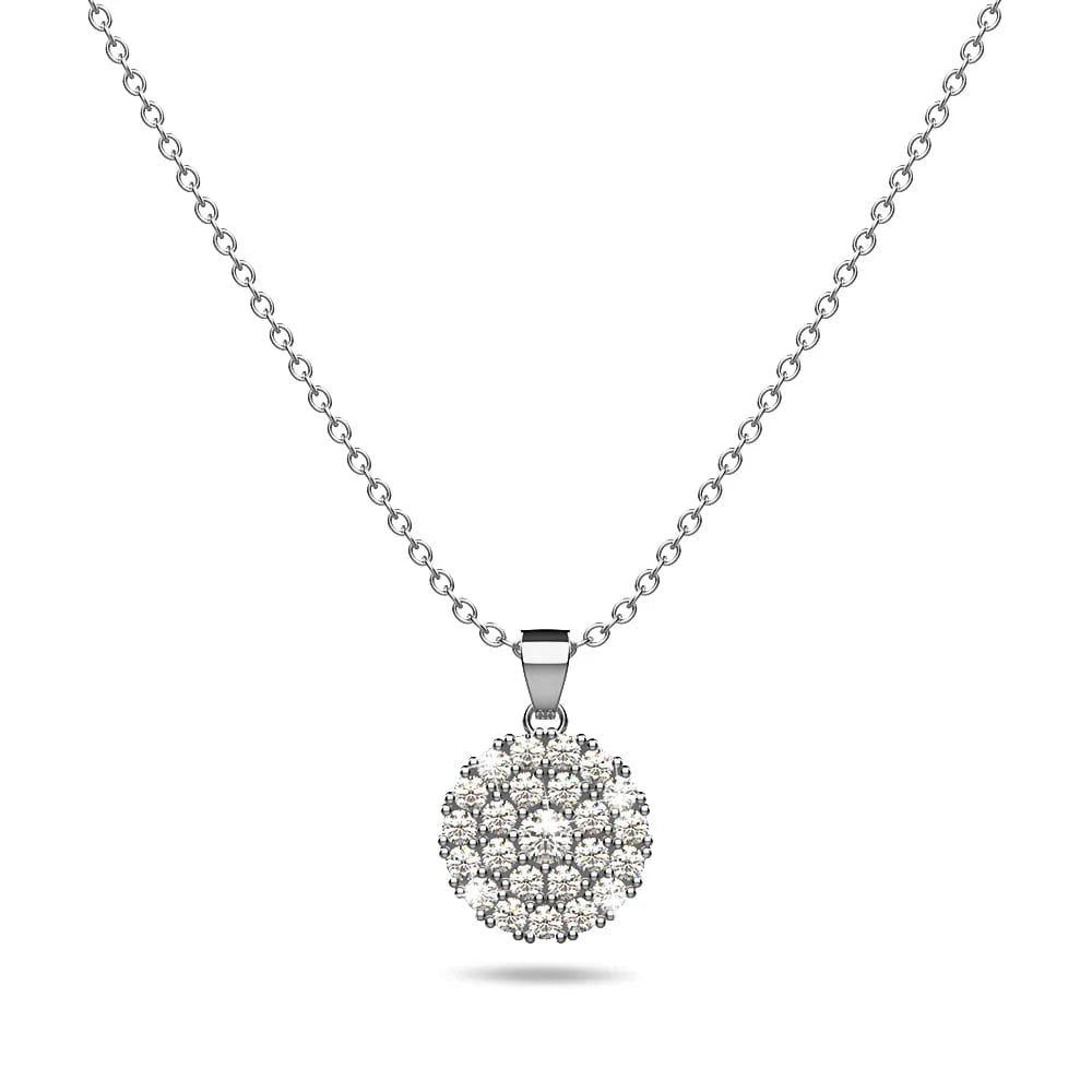 Crystal Heiress Silver Necklace