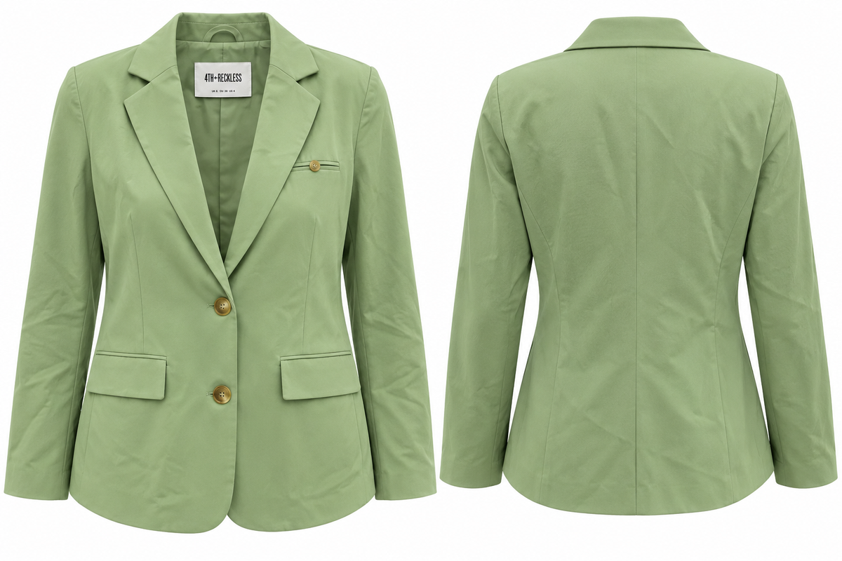 4Th & Reckless Blazer Co Ord In Green