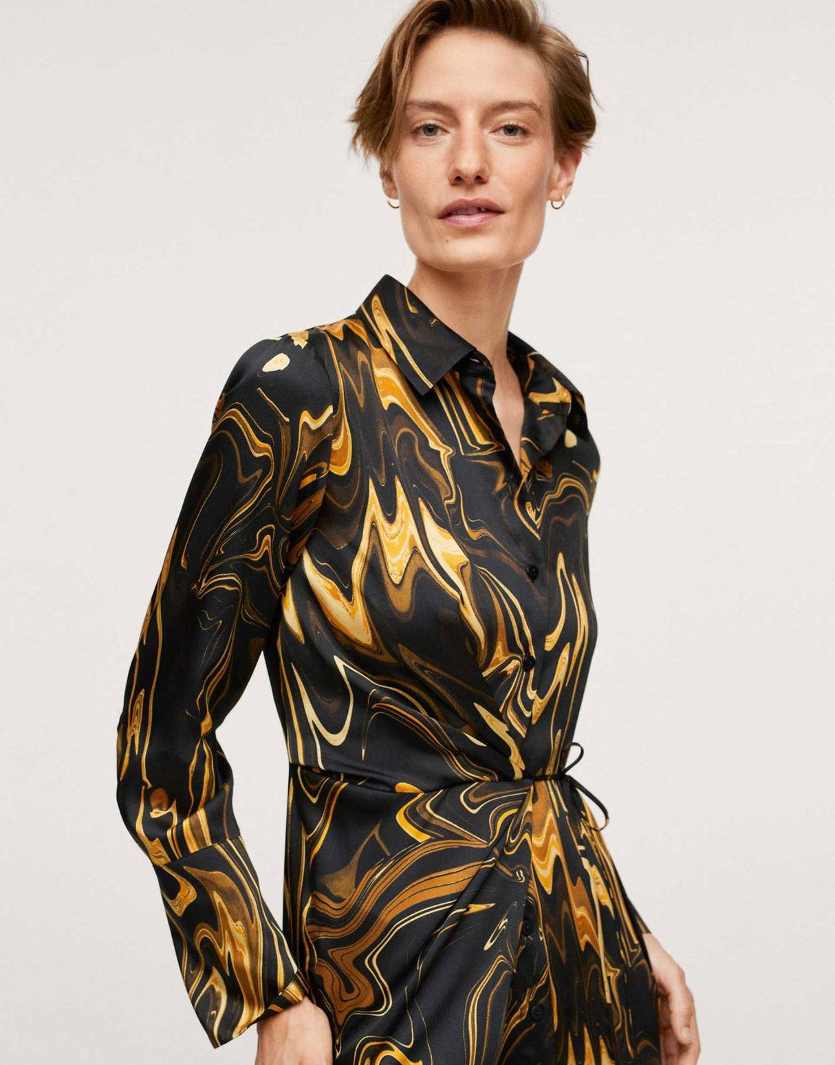 Liquorish Asos Exclusive Wrap Mini Dress In Allover Print