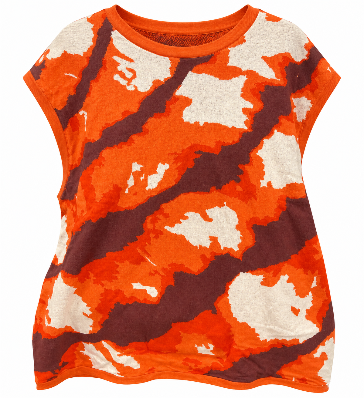 Asos Design Knitted Tie Dye Effect Co-Ord Tank In Orange