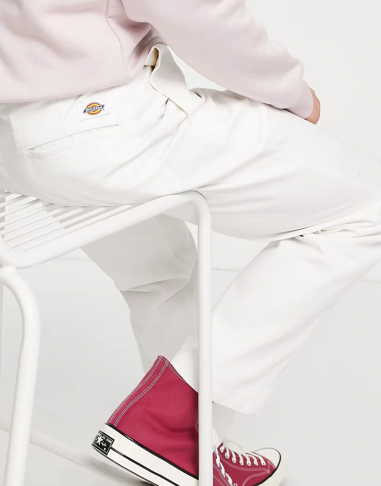 Dickies 874 Work Trousers In White Straight Fit