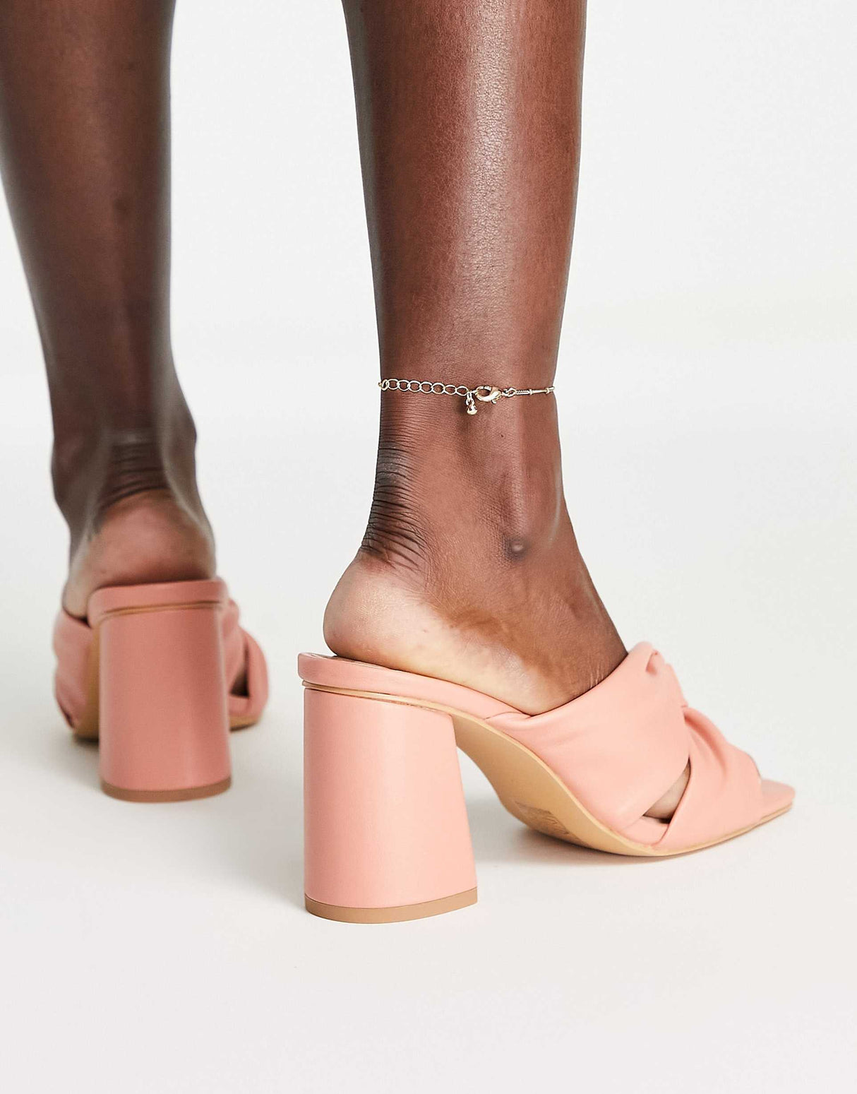 Office Manarolamule Block Heeled Sandals In Pink