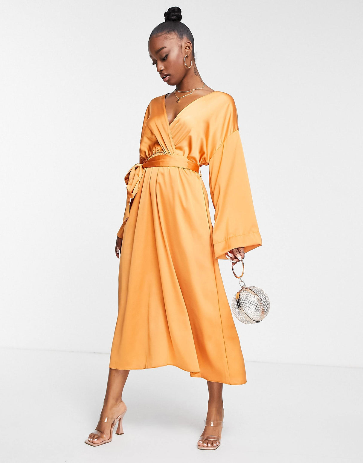 Trendyol Midi Dress In Cinnamon