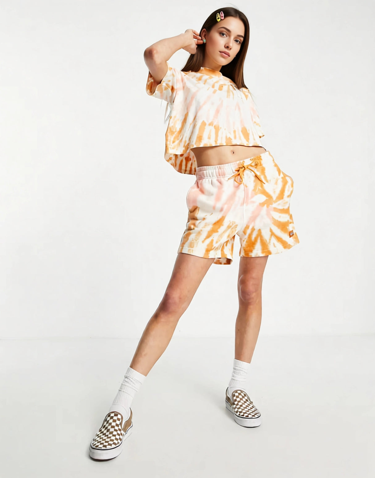 Dickies Seatac T-Shirt In Tie Dye Orange
