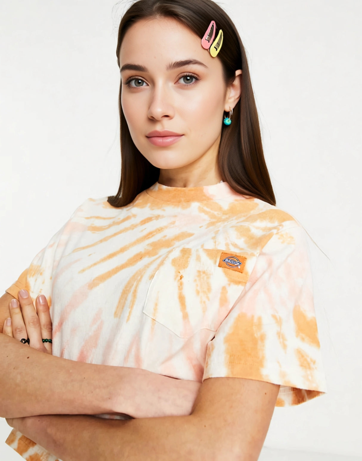 Dickies Seatac T-Shirt In Tie Dye Orange